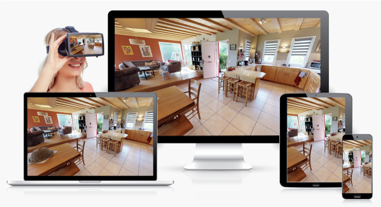 Une visite virtuelle visible depuis un smartphone, une tablette, un PC - Erisnam Communication - Normandie - Bretagne - Pays de la Loire
